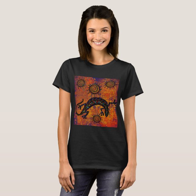 SOUTHWESTERN LIZARD ART          T-Shirt (Front Full)