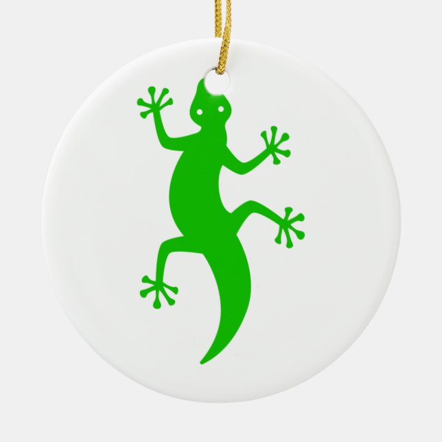 Southwestern Lizard Ceramic Tree Decoration (Front)