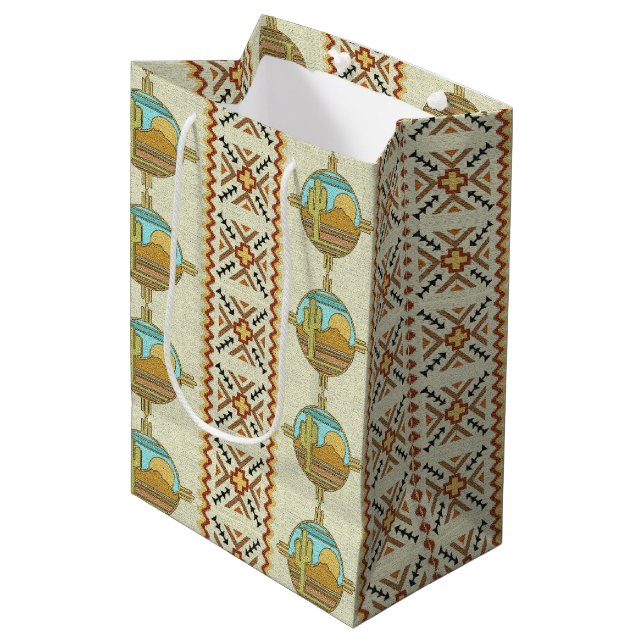 Southwestern Medium Gift Bag (Front Angled)