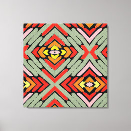 Southwestern Multicolored Pattern Canvas Print