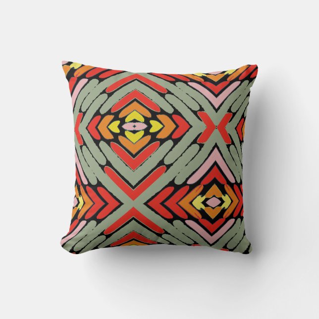 Southwestern Multicolored Pattern Cushion (Front)