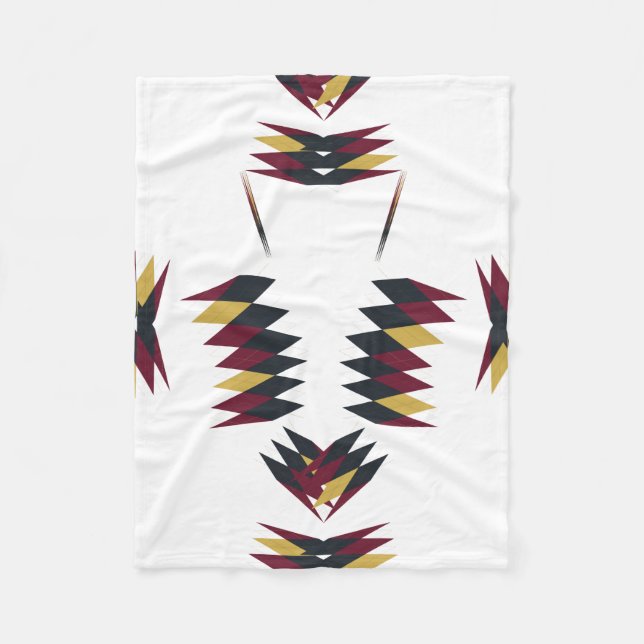 Southwestern Native Art Pattern Fleece Blanket (Front)
