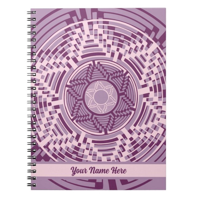 Southwestern Navajo Basket Weave Lavender Notebook (Front)