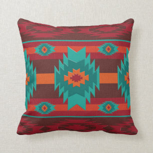 Southwestern navajo tribal pattern cushion