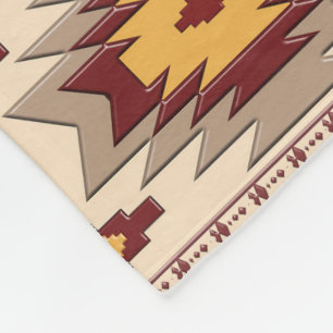 Southwestern navajo tribal pattern fleece blanket