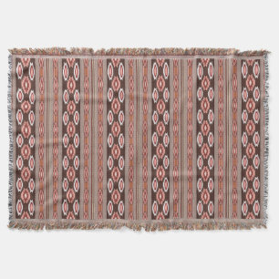 Southwestern navajo tribal pattern throw blanket