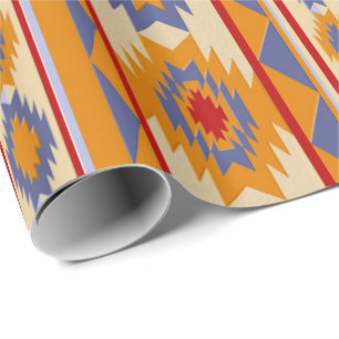Southwestern navajo tribal pattern wrapping paper