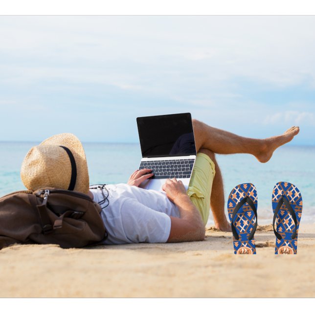 Southwestern Oasis Aztec Geometric Jandals (Dress code: comfortable.)