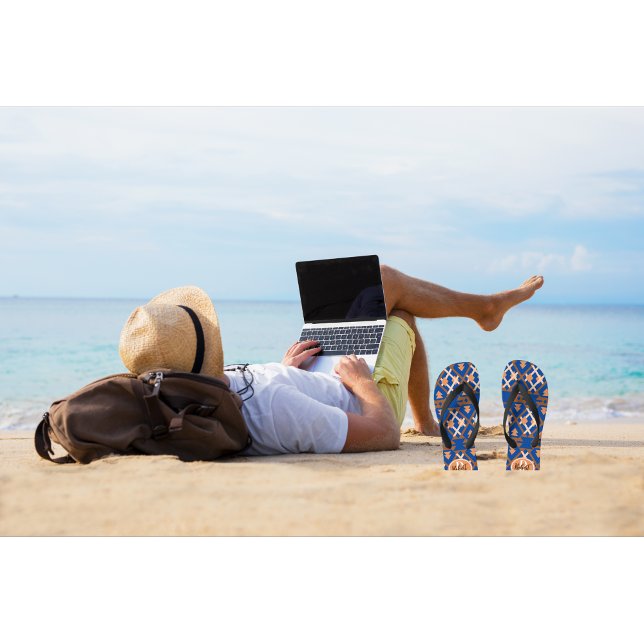 Southwestern Oasis Aztec Geometric Jandals (Creator Uploaded)