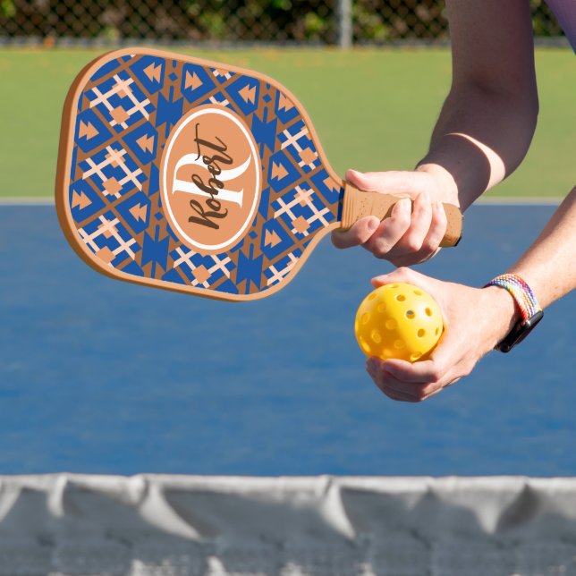 Southwestern Oasis Aztec Geometric Pickleball Paddle (Insitu)