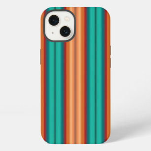 Southwestern Orange Red Turquoise Rainbow Stripes iPhone 13 Case