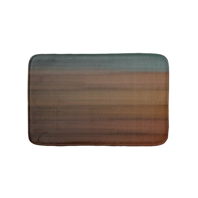 Southwestern Painted Desert Faux Wood Bath Mat (Front)