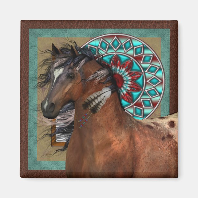 Southwestern Painted Pony Magnet (Front)
