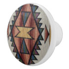 Southwestern pattern ceramic knob
