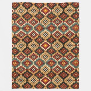 Southwestern pattern fleece blanket