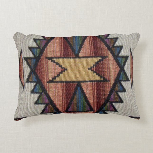 Southwestern pattern fun accent pillow (Front)