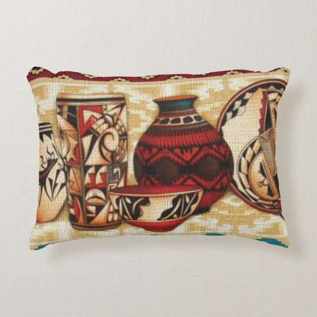 Southwestern pattern fun accent throw pillow (Front)