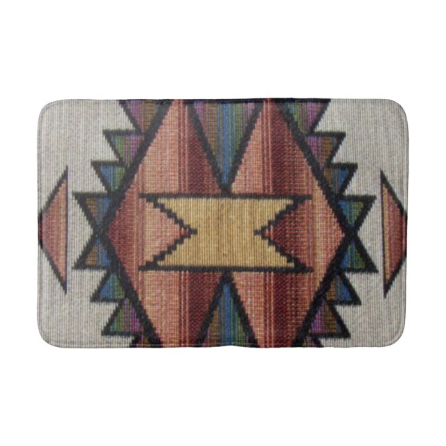 Southwestern pattern fun bath mat (Front)