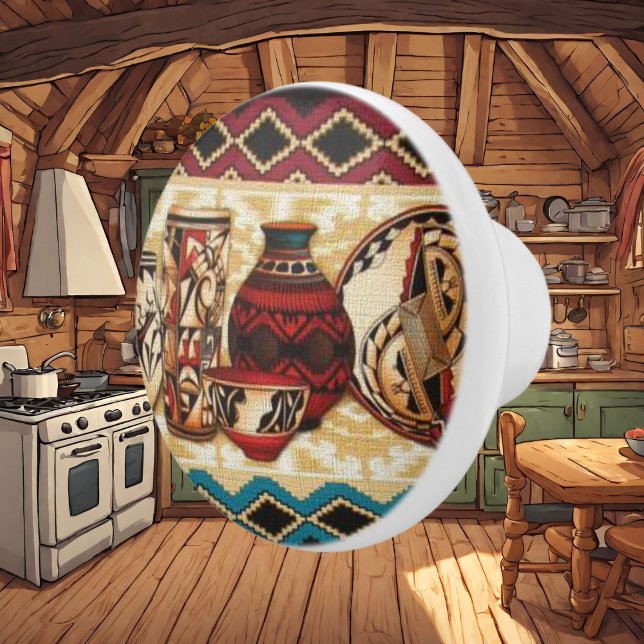 Southwestern pattern fun Ceramic knobs (Creator Uploaded)