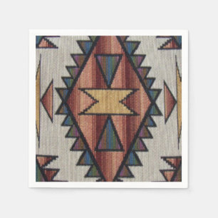 Southwestern pattern party paper napkins