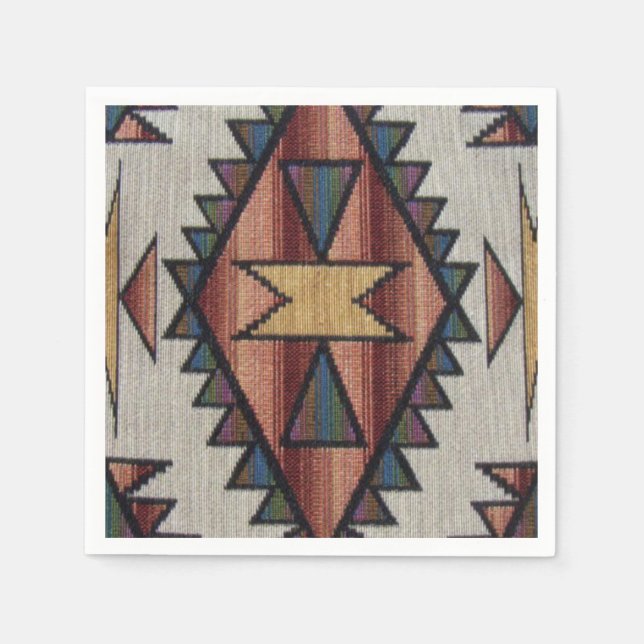 Southwestern pattern party paper napkins (Front)