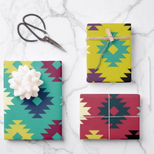 Southwestern Pattern Wrapping Paper Sheet