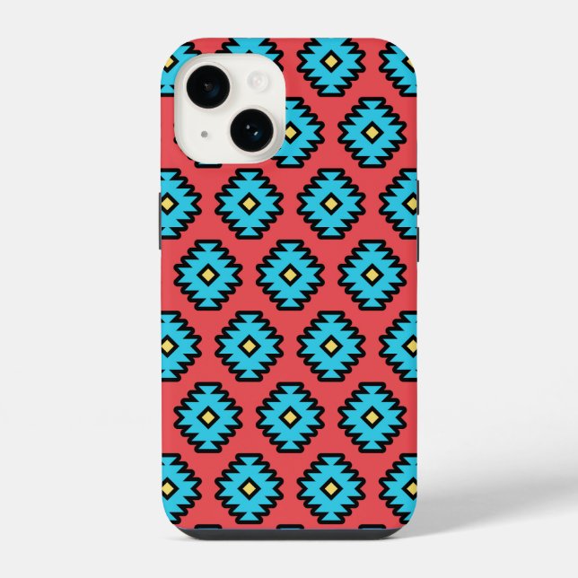 Southwestern Pop-Art Pattern iPhone Case (Back)