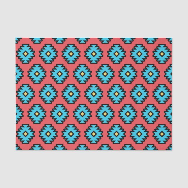 Southwestern Pop-Art Pattern Tissue Paper (Front)