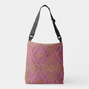 Southwestern Pretty Pink Pattern Crossbody Bag
