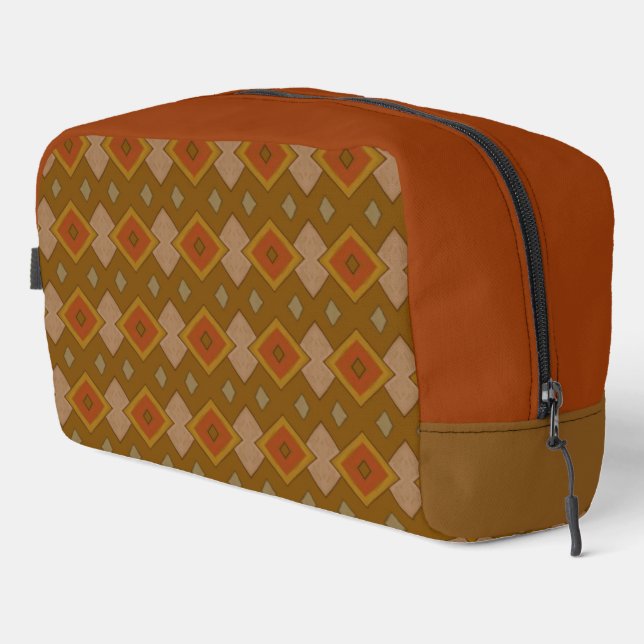 Southwestern Rustic Diamond Pattern Dopp Kit (Right Corner)