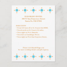 Southwestern Santa Fe Directions Enclosure Card