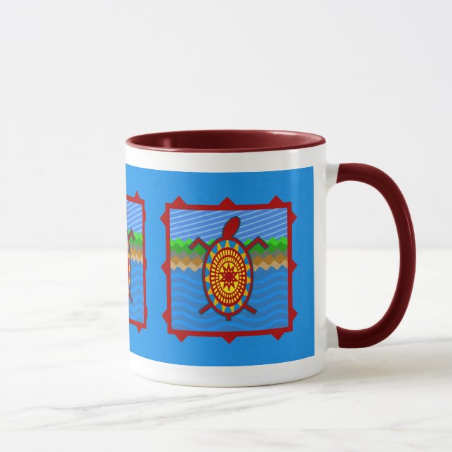 Southwestern Sea Turtle Scene Mugs (Right)