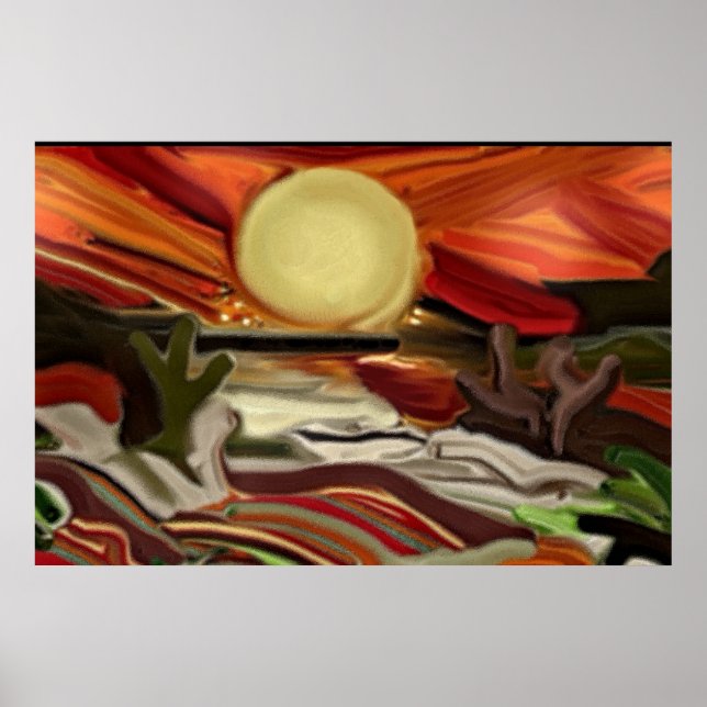 Southwestern Skies Abstract Art Poster (Front)