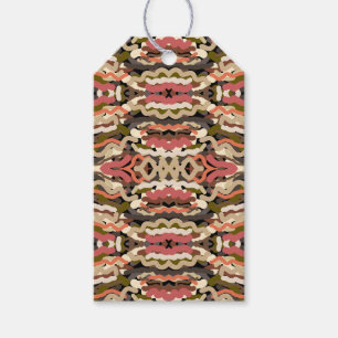 Southwestern Squiggly Wiggly Earth Tone Abstract  Gift Tags