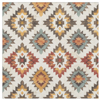 Southwestern Starburst Pattern-Rustic Tribal Fabric