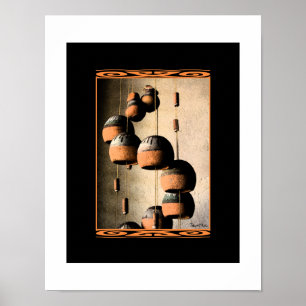 Southwestern Still Life Wind Chimes Earth Tones Poster