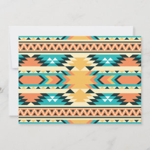 Southwestern Style Boho Pattern Thank You Card