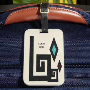 Southwestern Style Geometric Luggage Tag