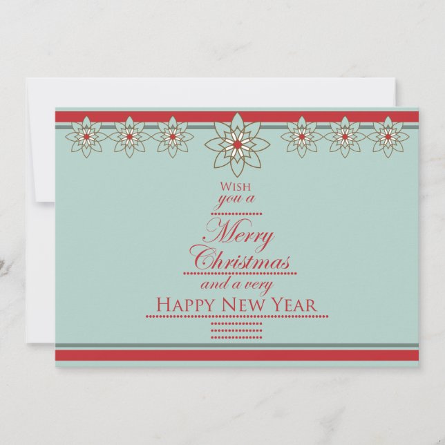 Southwestern Style Merry Christmas Happy New Year Holiday Card (Front)