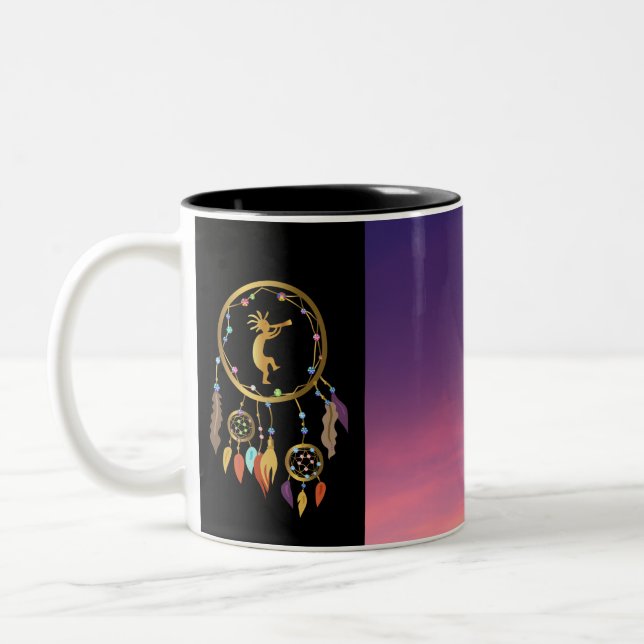 Southwestern Sunset Kokopelli Dreamcatcher Mug (Left)