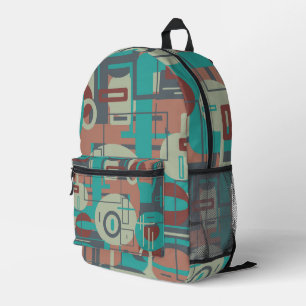 Southwestern Tribal Geometric Shapes Abstract Art Printed Backpack