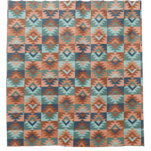 Southwestern Tribal Inspired Shower Curtain