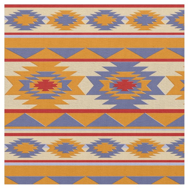Southwestern tribal pattern fabric (Close Up)