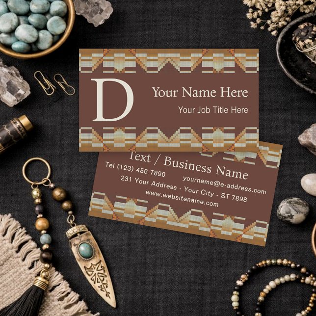 Southwestern Tribal Pattern Inspired Custom Business Card (Creator Uploaded)