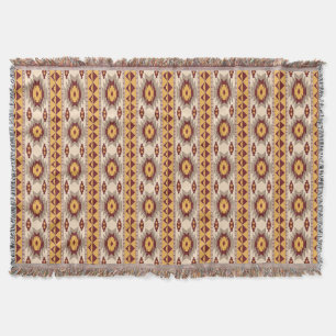 Southwestern tribal pattern throw blanket
