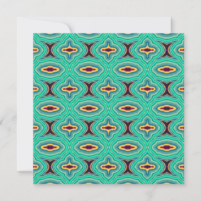 Southwestern Tropical Boho Chic Geode Pattern Art Card (Front)