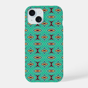 Southwestern Tropical Boho Chic Geode Pattern Art iPhone 15 Case