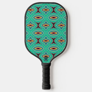 Southwestern Tropical Boho Chic Geode Pattern Art Pickleball Paddle