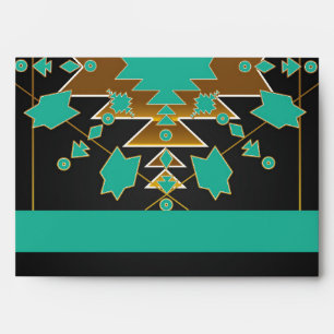 Southwestern Turquoise Party Invitation Envelope
