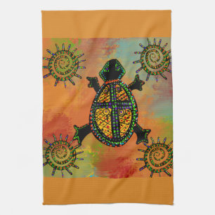 SOUTHWESTERN TURTLE ART TEA TOWEL